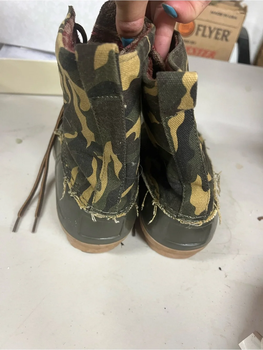 Yoki Women's Green Camouflage Duck Boots